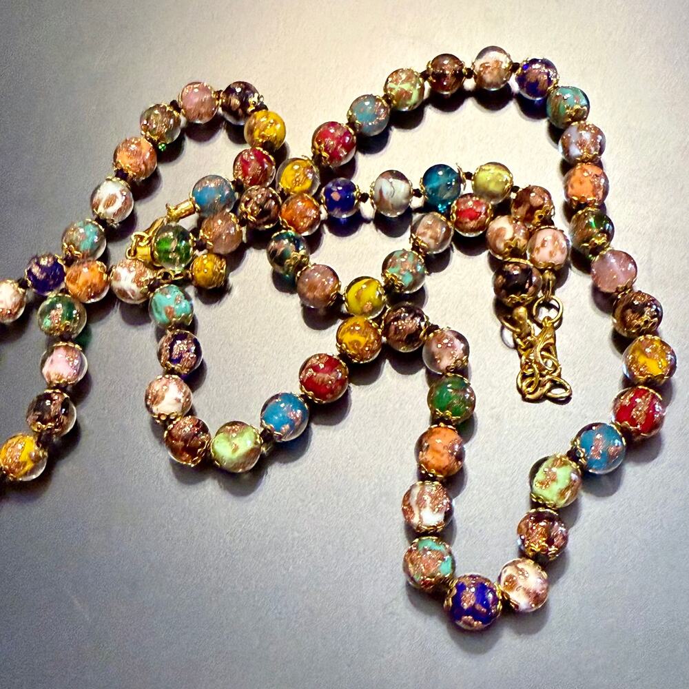 Venetian Cornaro Murano Glass Beaded Necklace & Bracelet Set - Picture 4 of 10